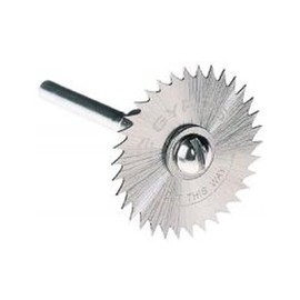 Gyros Mini Circular Saw Blade, Coarse-Teeth 1 Inch Diameter with 34 Teeth Per Inch. with Mandrel Set for Cutting of Plastic, Softwoods, Hardwoods, and Wax. Compatible with Most Rotary Tools. 82-21015