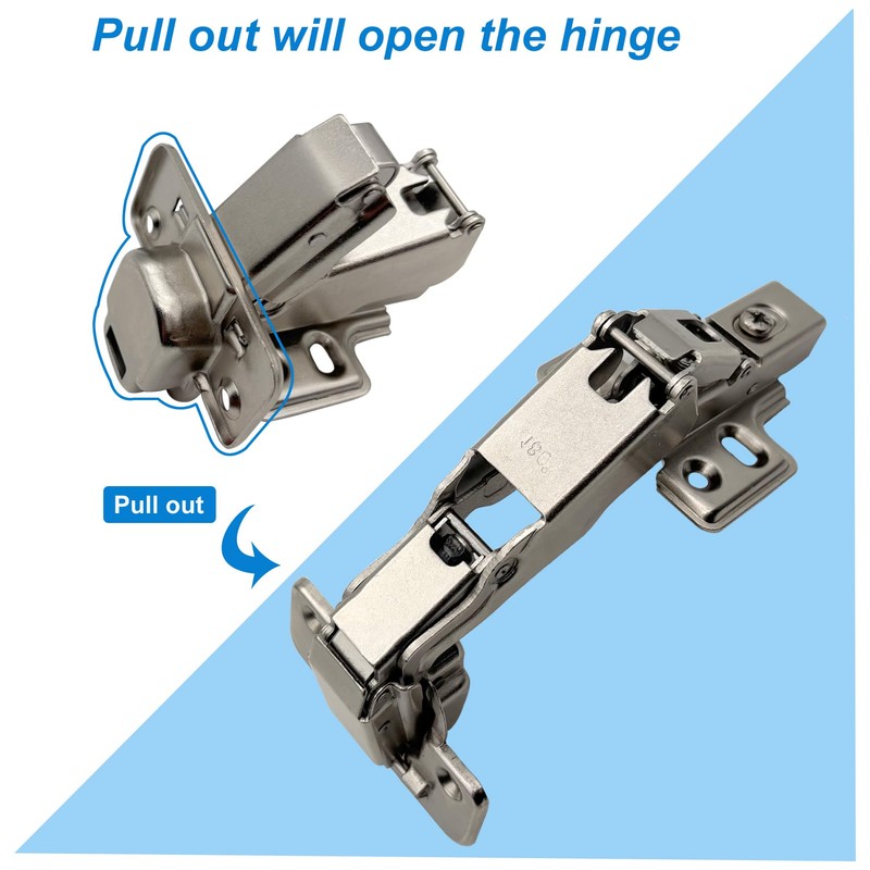 180 Degree Frameless Cabinet Doors Hinges, Concealed Hydraulic Adjustable Mounting,