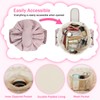 HTTDSLF Makeup Bag, Drawstring Makeup Bag, Cosmetic Bag Flat Lay