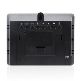 Indoor Outdoor Thermometer Wireless Weather Station with Atomic Clock Temperature Humidity Meter HD Color Display Weather Thermometer Black