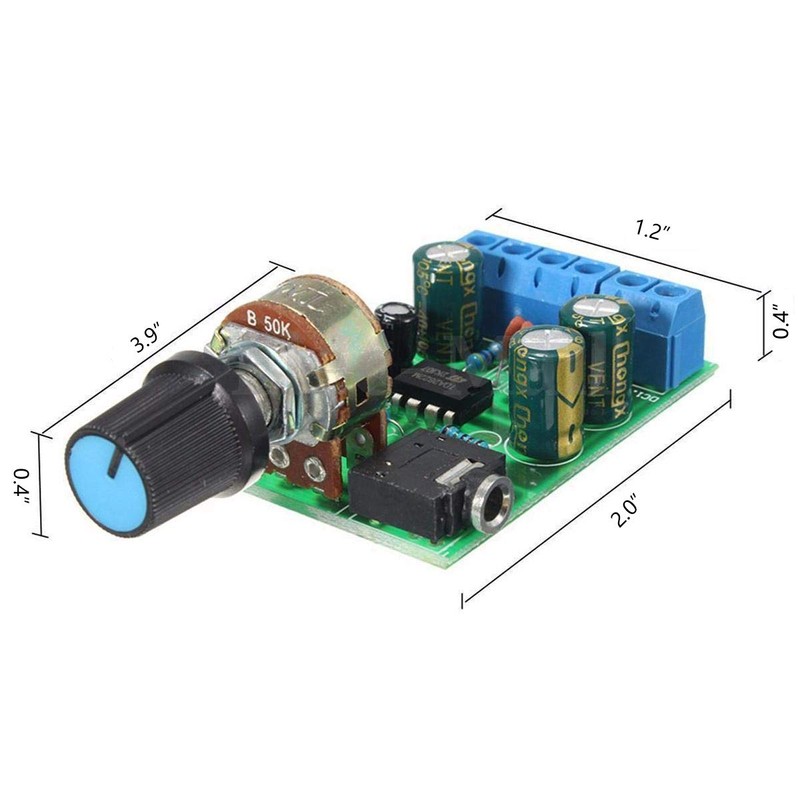 Youmile 2pcs Audio Amplifier Module DC 1.8-12V TDA2822M 2.0 Channel