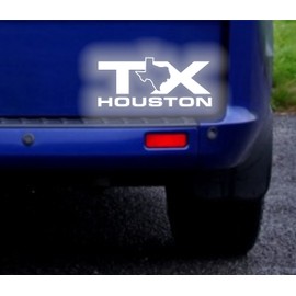 Houston TX USA Reflective Sticker Decal