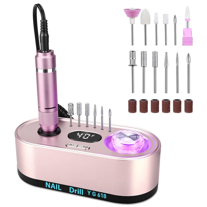 Professional Nail Drill 40000RPM,Electric Nail File for Acrylic and Gel