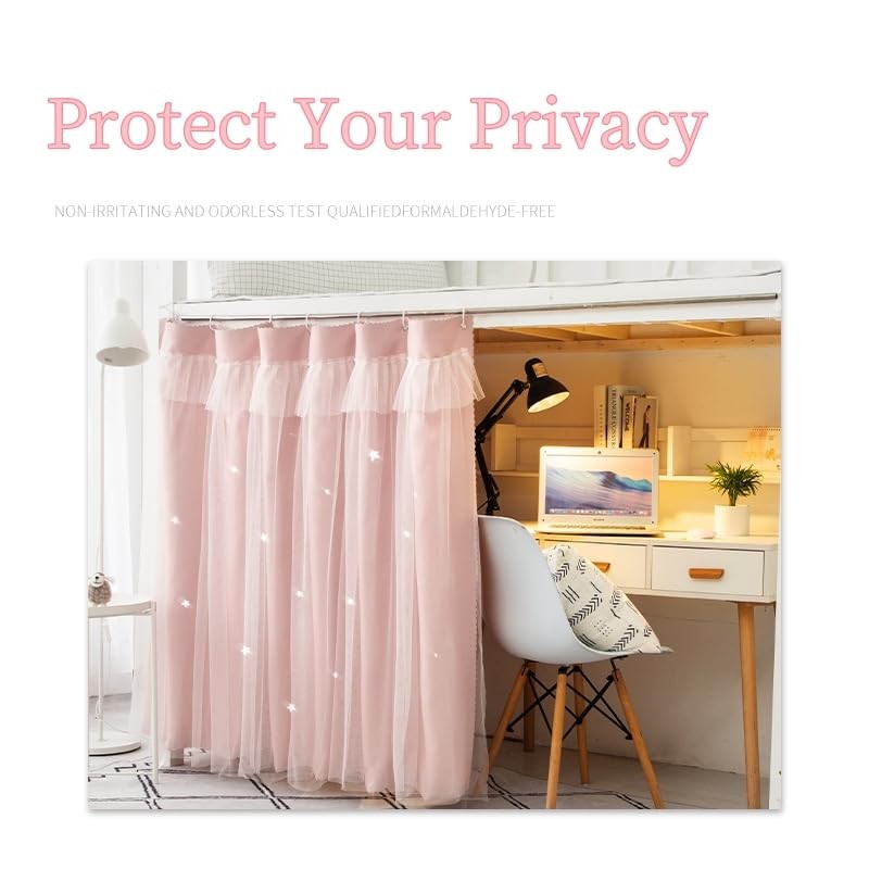 SIQITECHUK Bunk Bed Bottom Curtains Mid-Sleeper Tent Canopy Blackout Bed