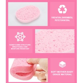 3 Pieces Cleaning Sponge Wet Wipes, Soft Cleaning Powder Puff, Makeup Wash Sponge Type Face Wash Puff Flutter (Yellow, Blue, Pink)