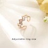 HUASAI Highs and Lows Ring for Daughter Zig Zag Ring