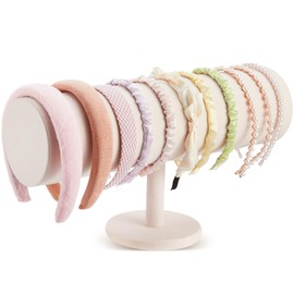 Wenqik Extra Long T Bar Headband Holder Organizer Velvet Headband Rack Storage Hairband Organizer for Hairband Earring Display Stand Women Girl