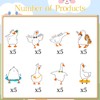 Aposwow 40PCS Silly Goose Cupcake Toppers - 8 Patterns, 5