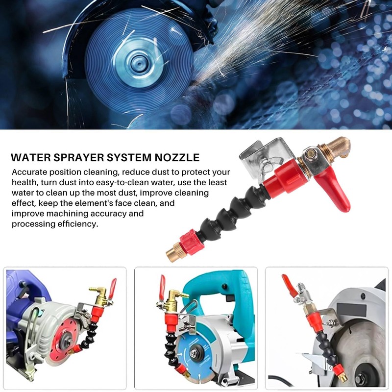 2Pcs Dust Remover Water Sprayer System Nozzle Coolant Sprayer for