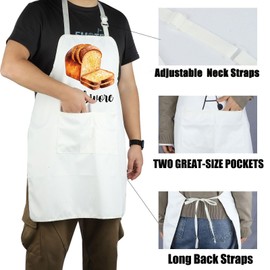 CENWA Funny Food Apron Bread Maker Gift Foodie Apron With Pockets Sourdough Fan Food Pun Gift Bread Lover Gift (Carbivore)