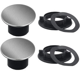 ORIONE 2Pcs Stainless Steel Kitchen Sink Tap Hole Cover, 1.2 to 1.6 Inch in Diameter