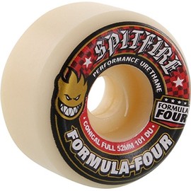 Spitfire Formula 4 Conical Full White / Red Skateboard Wheels - 52mm 101d (Set of 4)
