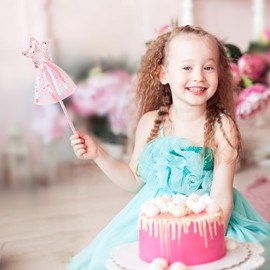 DRESHOW BQUBO 4 Pcs Fairy Wands Star Glitter Princess Wands for Princess Dress Up Accessories Fairy Stick for Birthday Decorations Party Favors Cosplay