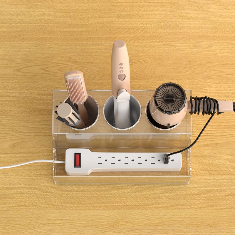 NIUBEE Hair Tool Organizer, Clear Acrylic Hair Dryer and Styling