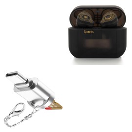 BoxWave Adapter Compatible with Moondrop Sparks - Micro SD Card miniReader, USB Type-C OTG Reader USB3.0 Adapter Keychain - Metallic Silver