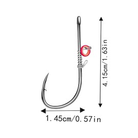 Pack of 20 Fishing Hooks with Spring Hooks Made of Carbon Steel with Barbed Hooks, Fishing Hooks for Live Bait, Suitable for Bait Trout Carp (2#)