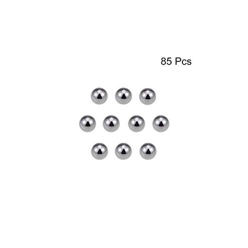 sourcing map 1/4" Carbon Steel Bearing Balls Precision Balls 85pcs