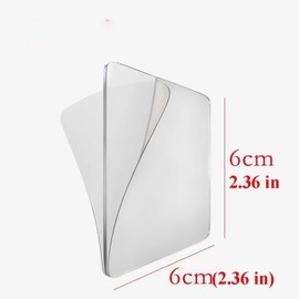 Tustao 10Pcs Wall Mounted Replacement Sticky Pads for Kitchen Bathroom Shower Caddy Organizer Rack Holder Nail Free Adhesive Hooks Shower Accessories (Double-Sided Sticker)