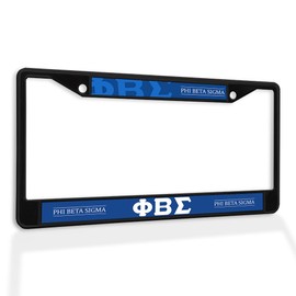 Fastasticdeals Metal Insert License Plate Frame Phi Beta Sigma Weatherproof Car Accessories Black 2 Holes Solid Insert