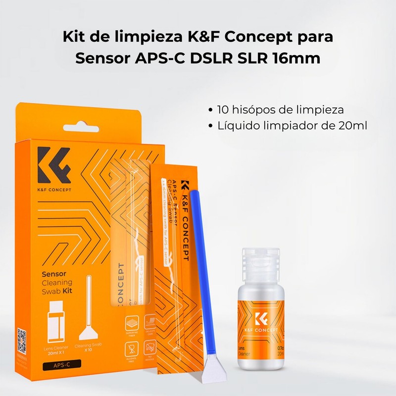 K&F Concept Kit de Limpieza Sensor APS-C DSLR SLR 16mm