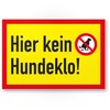 Komma Security Hier ist kein Hundeklo Sign Hunde kacken verboten