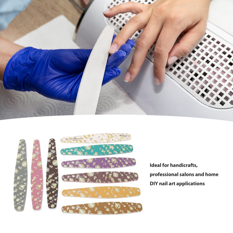 9PCS Nail File Professional Nail Art Sanding Strips Polishing Tools