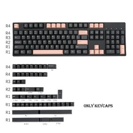 Gliging PBT Dark Olivia Keycaps Doubleshot Keycap Set, 168 Keys Cherry Profile Thick PBT for 61/64/75/78/85/87/104/108 Cherry MX Switch Mechanical Keyboards