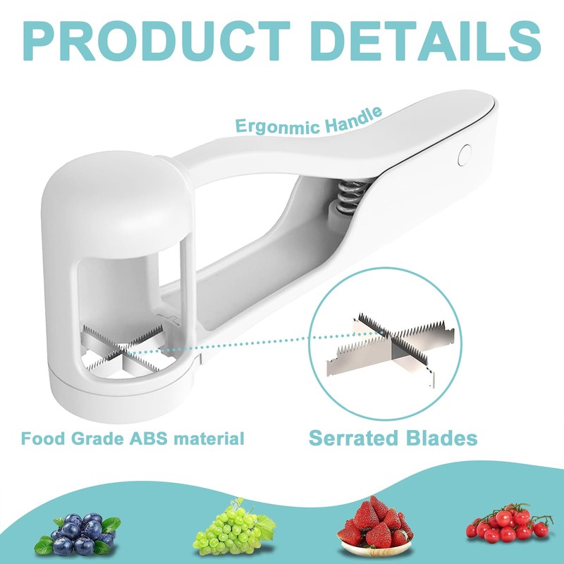 Gaodeding Grape Cutter, Baby Fruit Slicer, Salad Cutter,Grape;Cherry Tomato; Cherry;