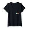 Damen Süßes Kawaii-Gelee, Gummibärchen T-Shirt mit V-Ausschnitt