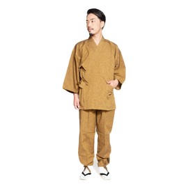 Tayutafu Men's Work Clothes, Kurume, Cotton, Pongee, Stylish, Size, Loungewear, Workwear, Cool, Casual, Japanese Clothing, yellow (mustard)