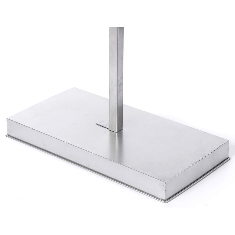 Vintiquewise Large Metal Silver Coated Hanukkah Menorah 3 Ft. for