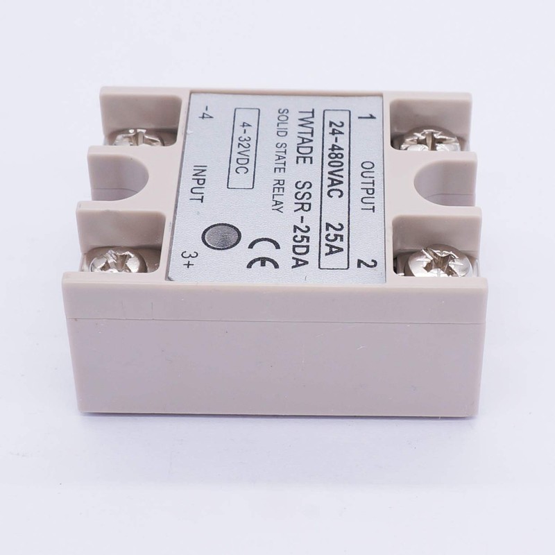 2PCS TWTADE SSR-25 DA 25A 3-32V DC / 24-380V AC