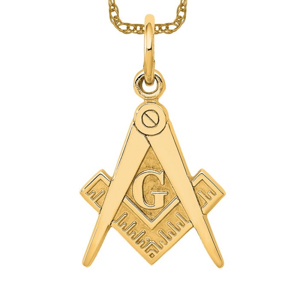 Ice Carats Designer Jewelry USA 10K Solid Yellow Gold Masonic
