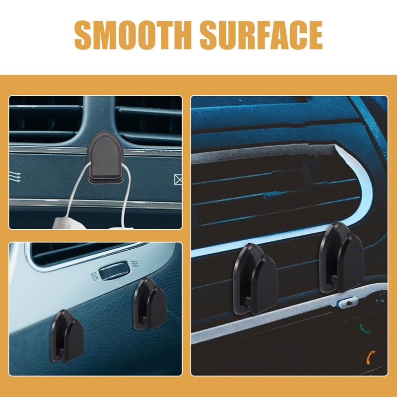 TOPPERFUN 30 Pcs Car Hooks Stick on Mini Adhesive Hooks