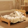 OKONOS Wooden Pet Bed Elevated Cat and Dog Bed Frame