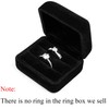 GBYAN 2 Slots Ring Box with LED Light Velvet Couple