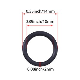 TA-VIGOR 50Pcs Nitrile Rubber O-Rings, 14mm OD 10mm ID 2mm Width Rubber Washers Spacer O-Rings Gasket kit, Metric Sealing Gasket for Hose, Faucet, Automotive, Plumbing