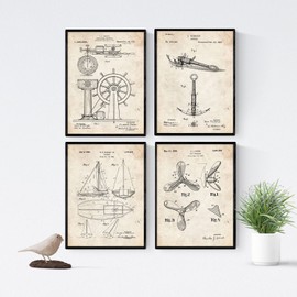 Nacnic pack of 4 sheets of patent bicycles. Make posters with inventions and old patents. Choose the colour you like. Printed on high quality 250 grams.