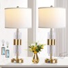 Table Lamp for Living Room with USB Ports, Gold Bedside