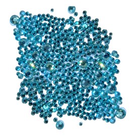 A4f Solutions 1440 Pedreria Cristal Para Uñas Decoración Color Azul Ssmix