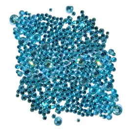 A4f Solutions 1440 Pedreria Cristal Para Uñas Decoración Color Azul Ssmix