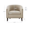 BELLEZE Accent Barrel Chair, Modern Tub Club Chair Upholstered Armchair