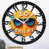 25cm Round Iron Clock Designed as a Coffee Maker Espresso
