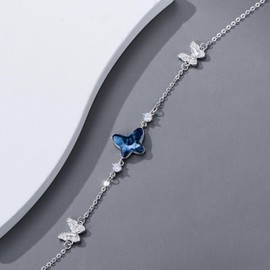 PROESS Memento Mori/Daisy/Butterfly Bracelet for Women 925 Sterling Silver Bracelet Jewellery Gifts for Men and Women, Sterling Silver, No Gemstone