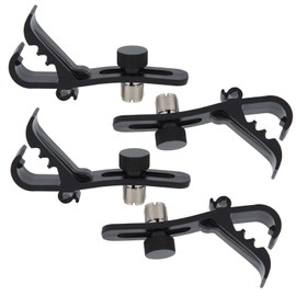 Drum Microphone Clip, Pack of 4 Drum Microphone Clamp Shockproof Securing Clamp Holder Musical Instrument Supplies for Professional Drum Recording, 4.6 X 0.9 X 1.8in