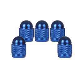 SENZEAL 5Pcs Tyre Valve Caps Bullet Style Universal Car Dust Cap Aluminum Tire Valve Stem Caps for Bikes Cars Motorcycles Trucks SUVs Blue