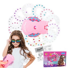 Swanote Encantador Juego de Accesorios para el Cabello con 180 Piezas de Accesorios para el Cabello, Piedras Preciosas Brillantes, laminación de Gemas para el Cabello, Juego de Regalo de Juguetes DIY para niñas y niños