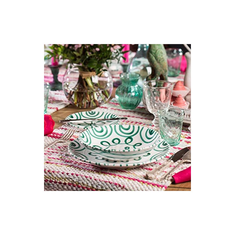 GMUNDNER KERAMIK 0100TUCU15 Saucer Green-Flamed Diameter 15 cm