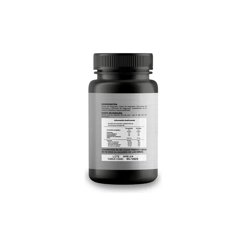 Magnesio Complex Naíma Suplemento Alta Absorción Citrato Glicinato Óxido Gluconato