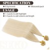 Real Hair Extensions, Hair Bonding Extensions, Keratin U-Tip Human Hair,